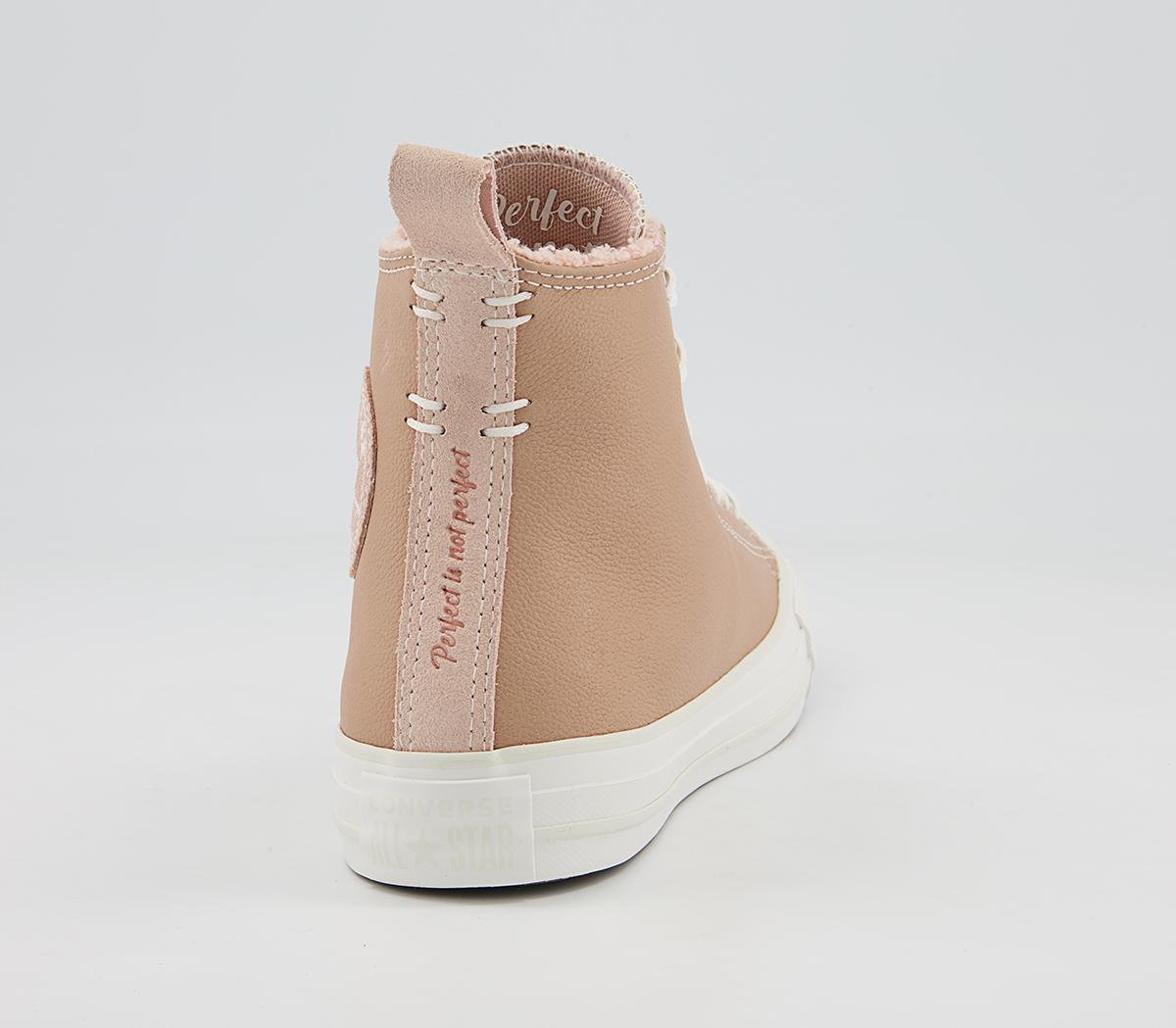 Converse Converse All Star Hi Trainers Converse Converse All Star Hi Trainers Champagne Tan Dusk Pink Vintage White