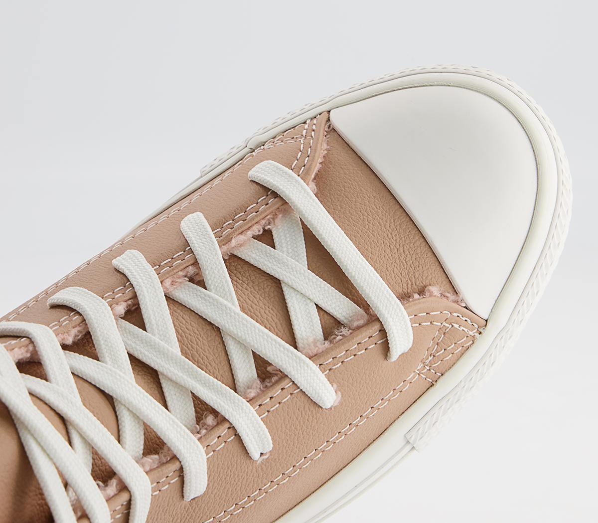 Converse Converse All Star Hi Trainers Converse Converse All Star Hi Trainers Champagne Tan Dusk Pink Vintage White