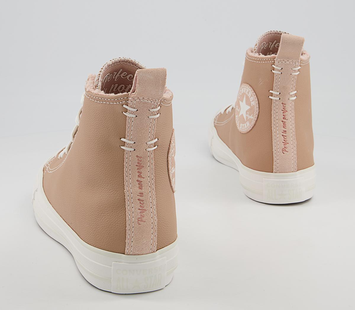 Converse Converse All Star Hi Trainers Converse Converse All Star Hi Trainers Champagne Tan Dusk Pink Vintage White