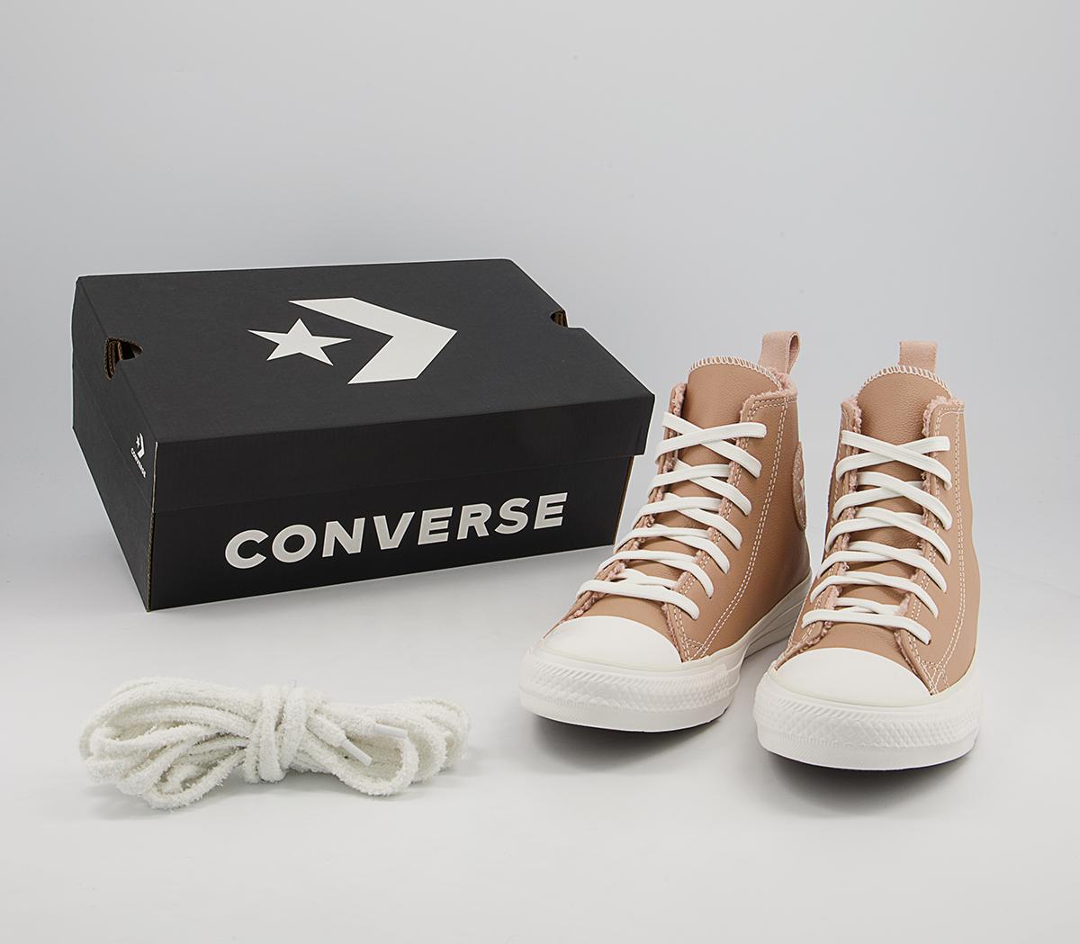 Converse Converse All Star Hi Trainers Converse Converse All Star Hi Trainers Champagne Tan Dusk Pink Vintage White
