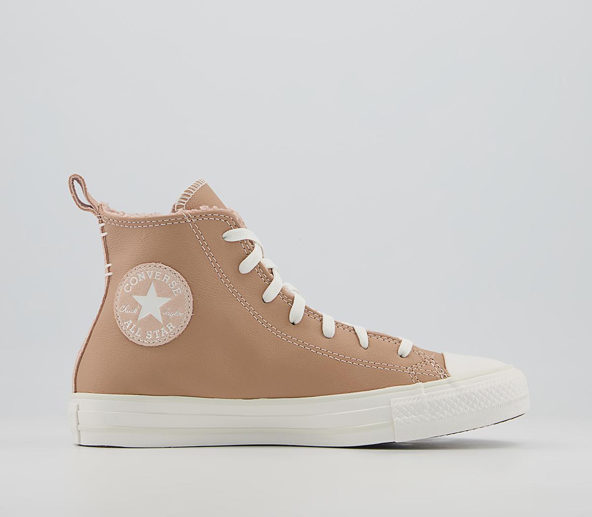Converse Converse All Star Hi Trainers Converse Converse All Star Hi Trainers Champagne Tan Dusk Pink Vintage White