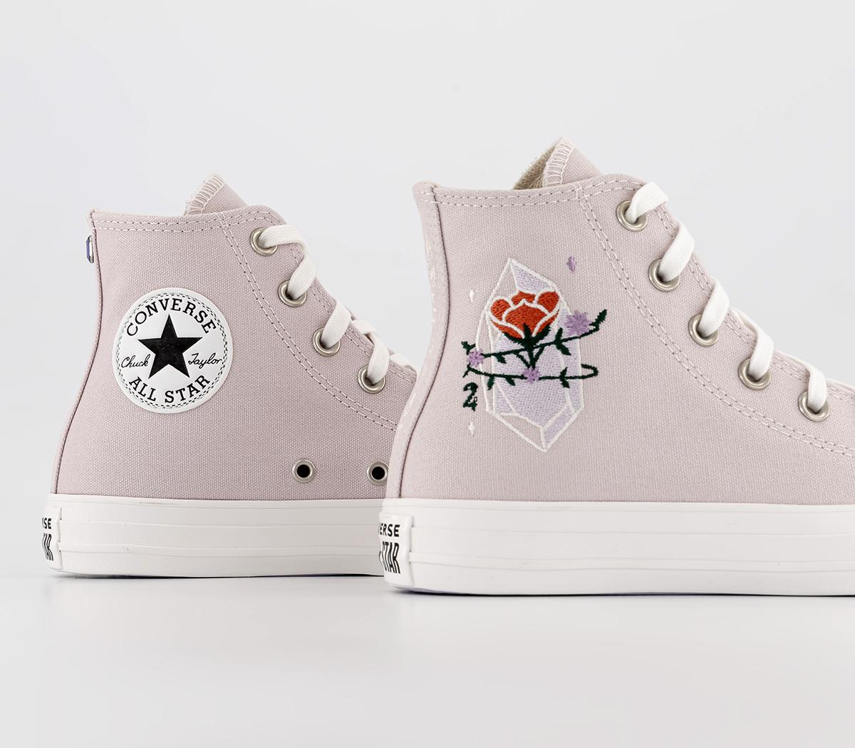 ConverseConverse All Star Hi TrainersBarely Rose Vintage White Moonstone Violet Crystal