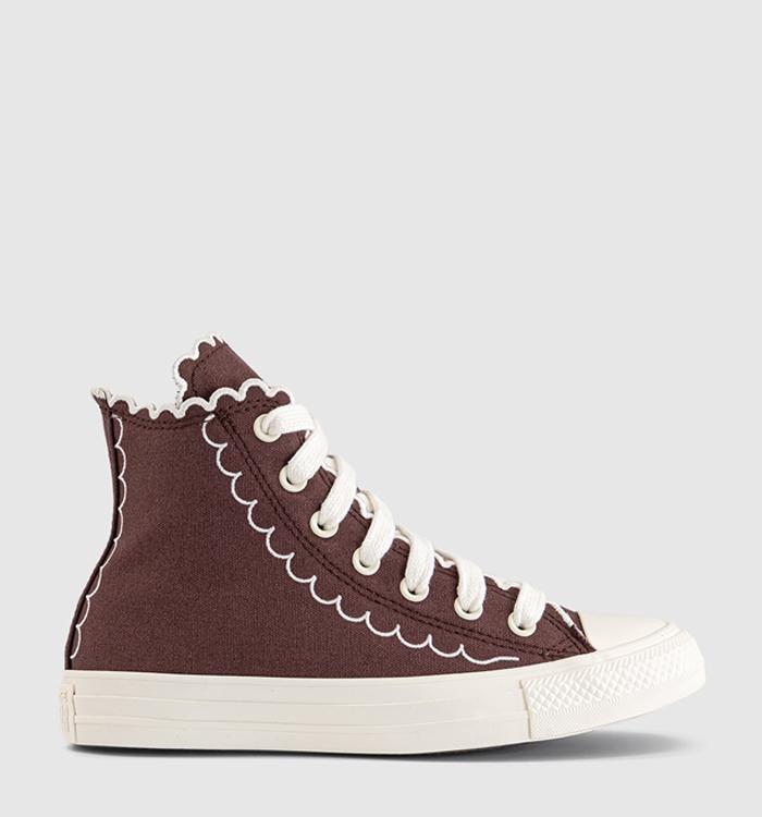 Converse Converse All Star Hi Trainers Twilight Blush Egret Egret Scalloped Edge