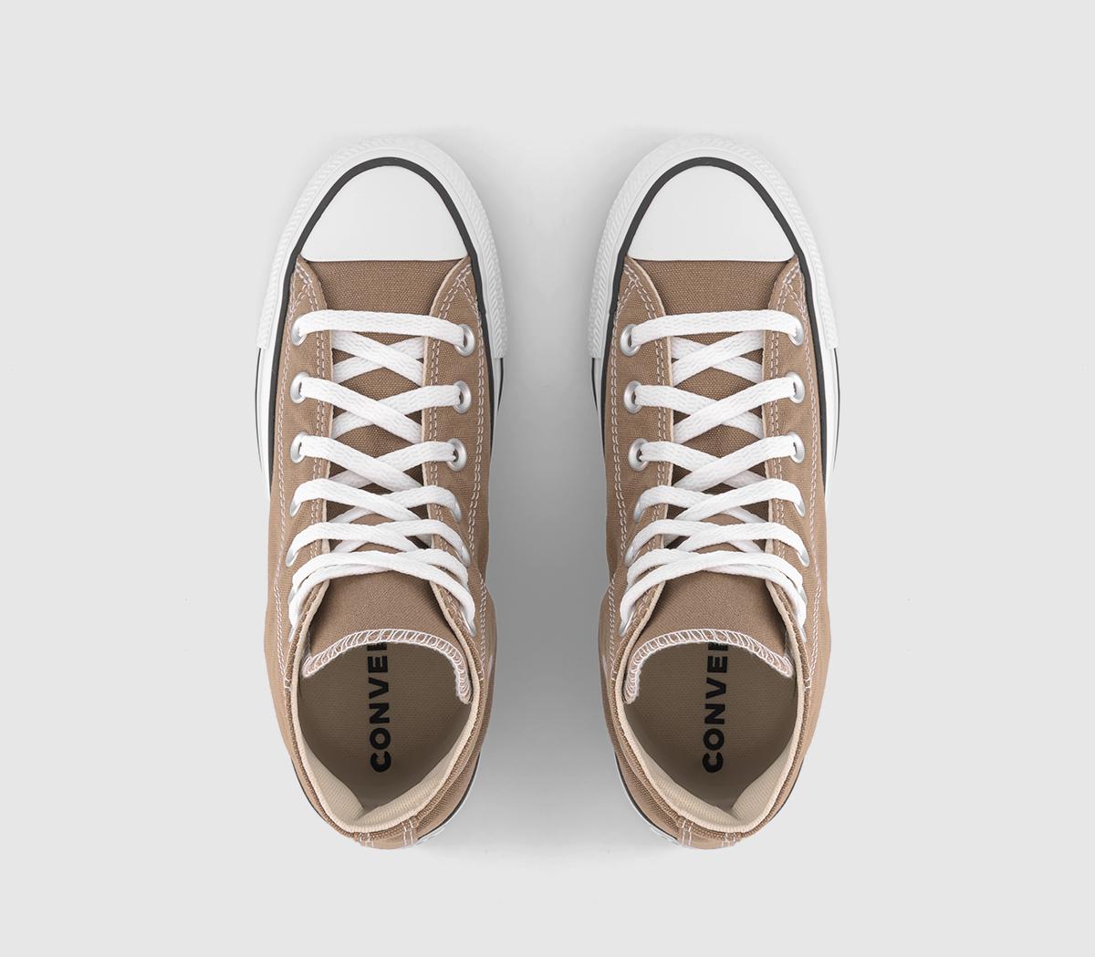 Converse Converse All Star Hi Trainers Sand Dune White Black - Unisex ...