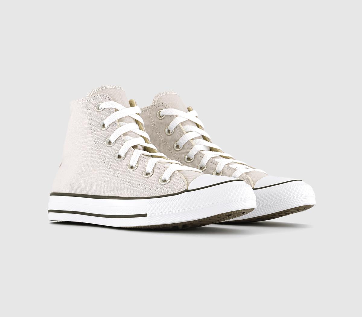 Converse All Star Hi Trainers Pale Putty White Black Natural, 9