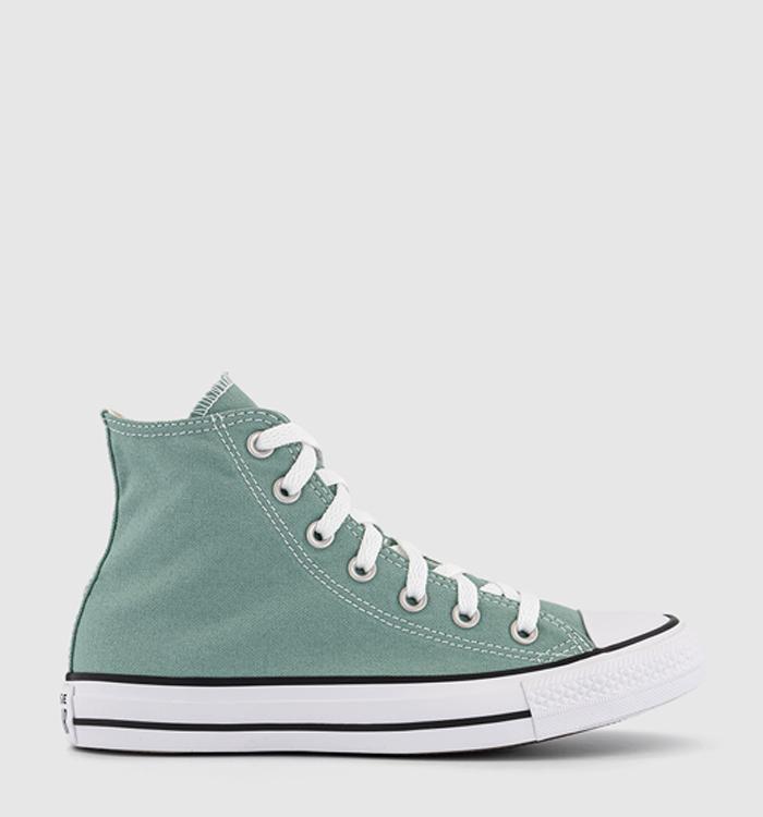 Converse All Star Platform Clean Leather High Top Womens White - Converse