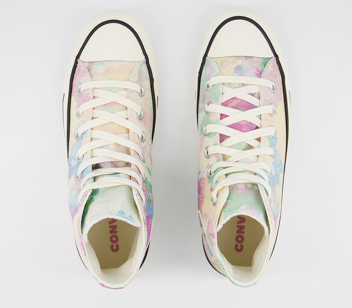 Converse Converse All Star Hi Trainers Egret Multi Egret Tie Dye ...