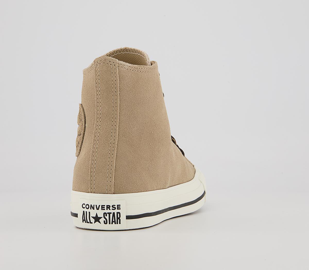 Converse Converse All Star Hi Trainers Converse Converse All Star Hi Trainers Nomad Khaki Velvet Brown Egret