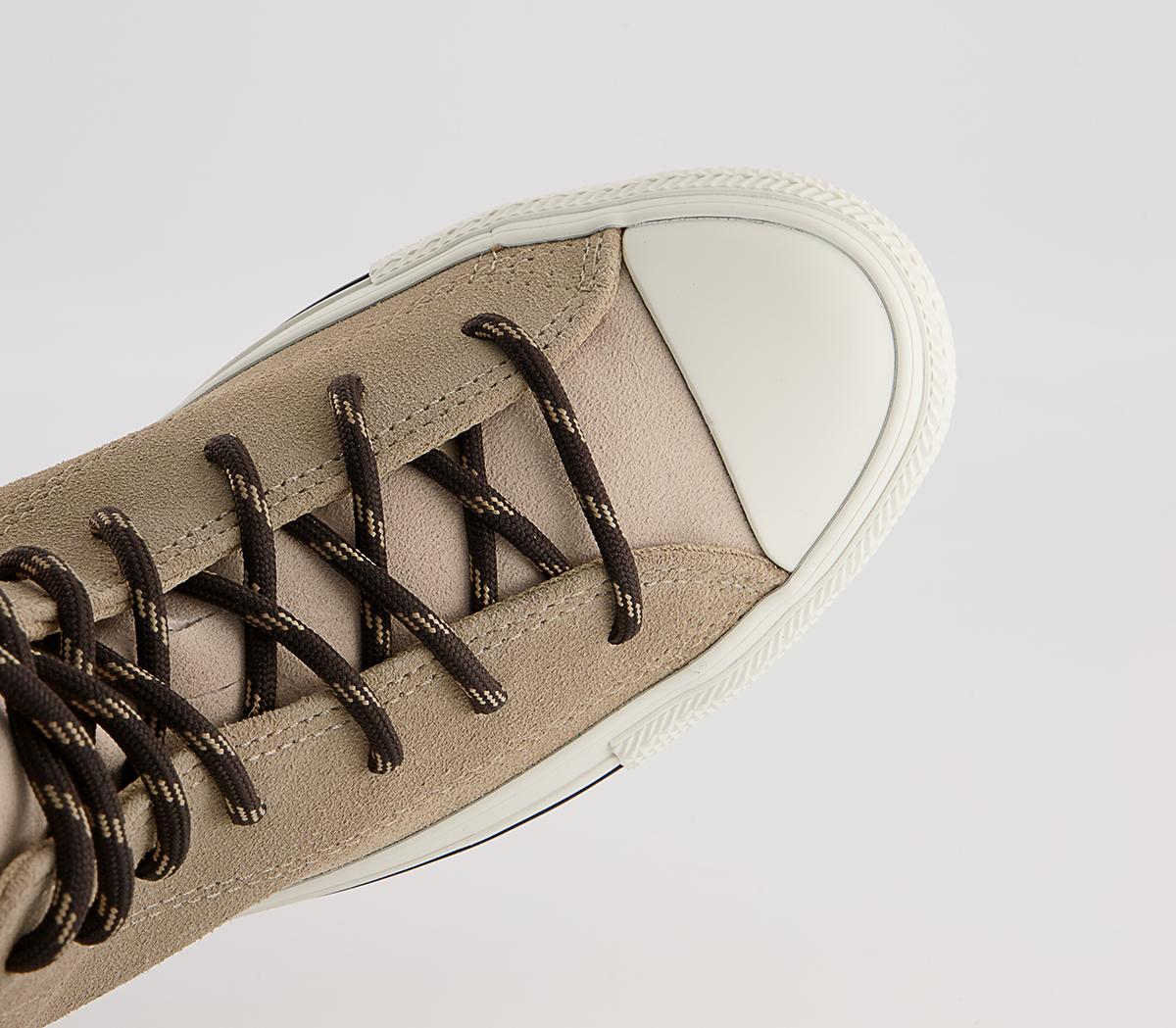 Converse Converse All Star Hi Trainers Converse Converse All Star Hi Trainers Nomad Khaki Velvet Brown Egret
