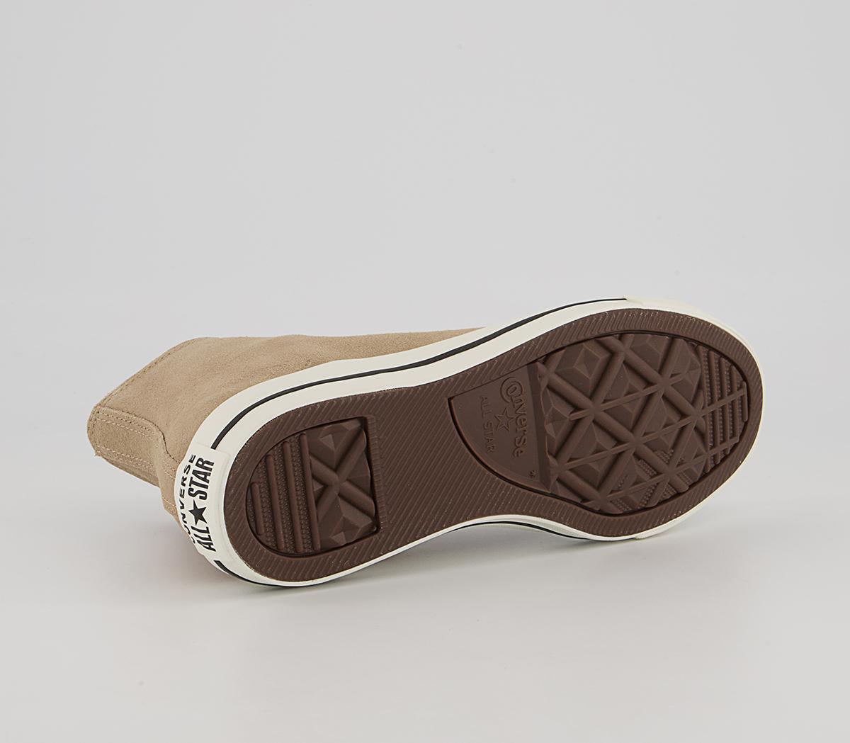 Converse Converse All Star Hi Trainers Converse Converse All Star Hi Trainers Nomad Khaki Velvet Brown Egret