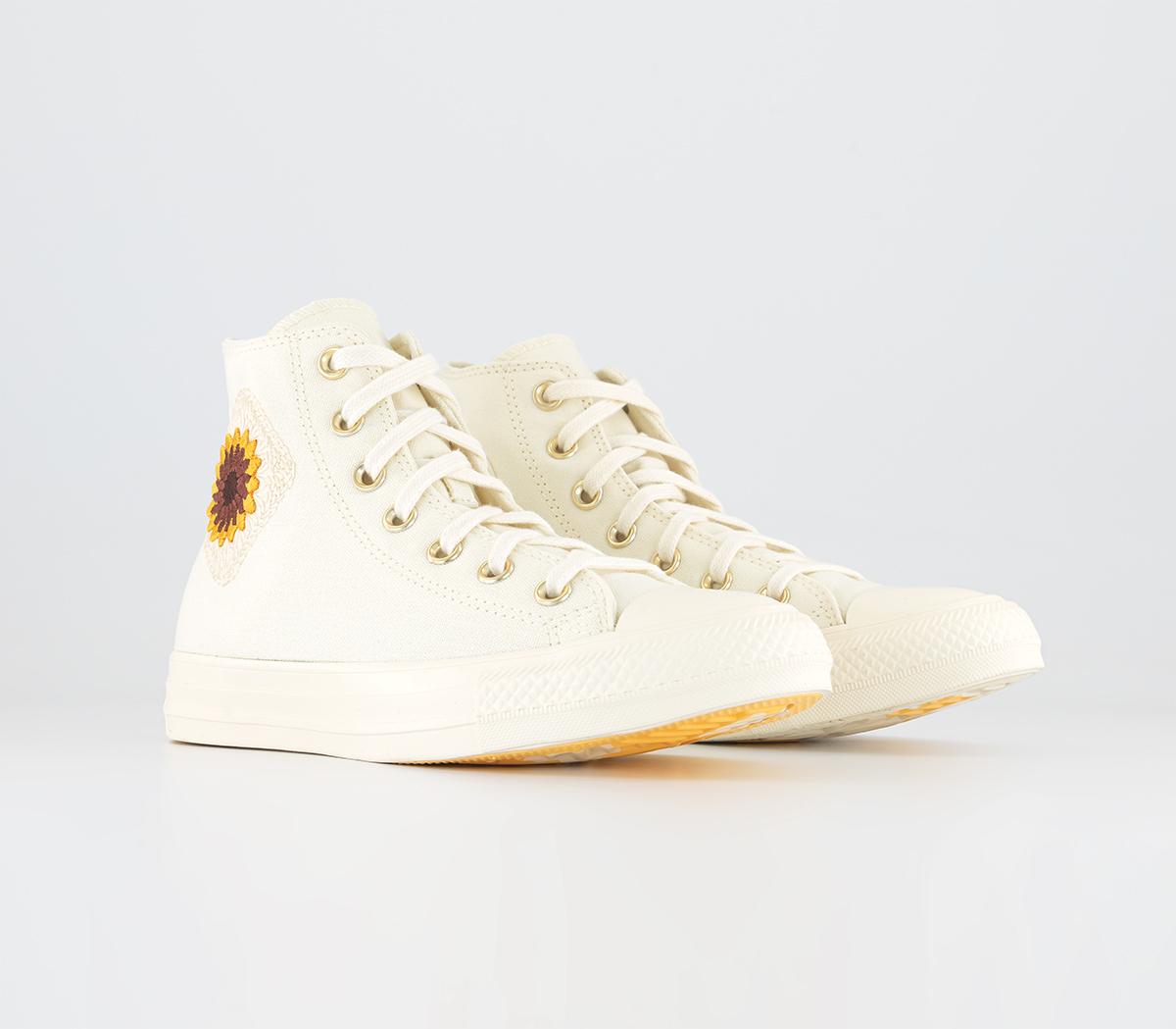 ConverseConverse All Star Hi TrainersEgret Egret Light Gold Sunflower