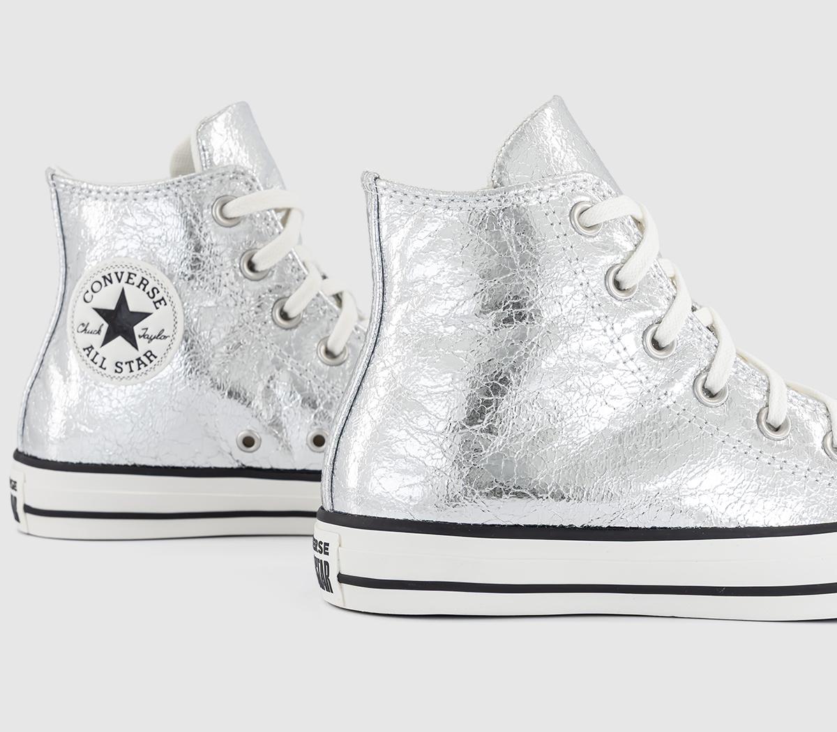 ConverseConverse All Star Hi TrainersMetallic Silver Vintage White Black