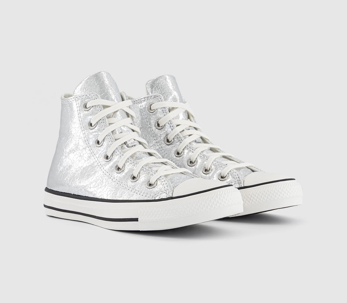 ConverseConverse All Star Hi TrainersMetallic Silver Vintage White Black