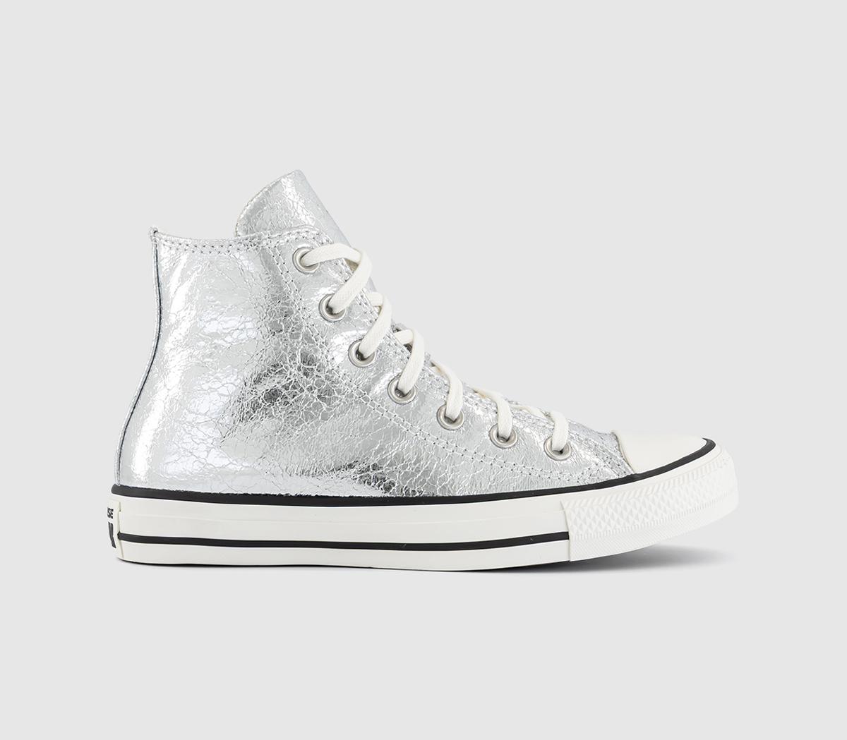 ConverseConverse All Star Hi TrainersMetallic Silver Vintage White Black