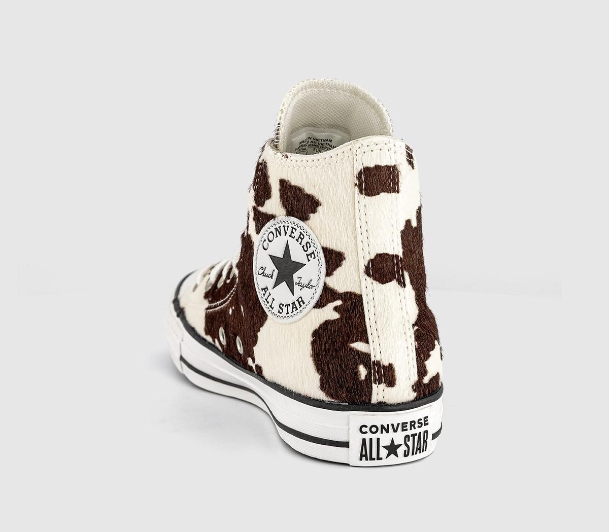 albart様 Converse Converse All Star Hi Trainers Cow Print Egret Mudguard