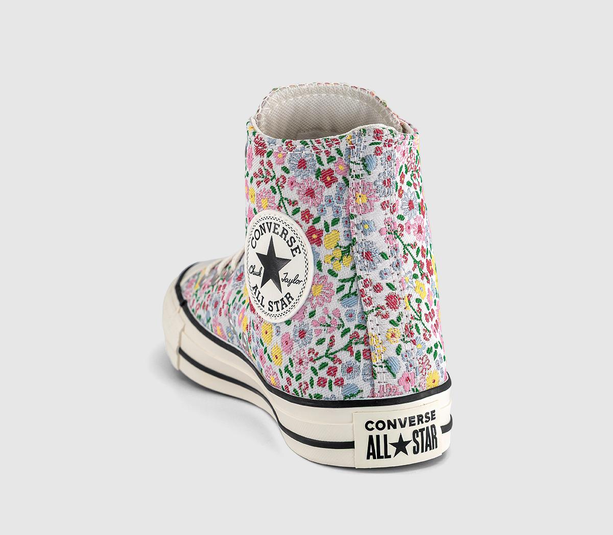 ConverseConverse All Star Hi TrainersFloral Egret Egret Cherry Balm