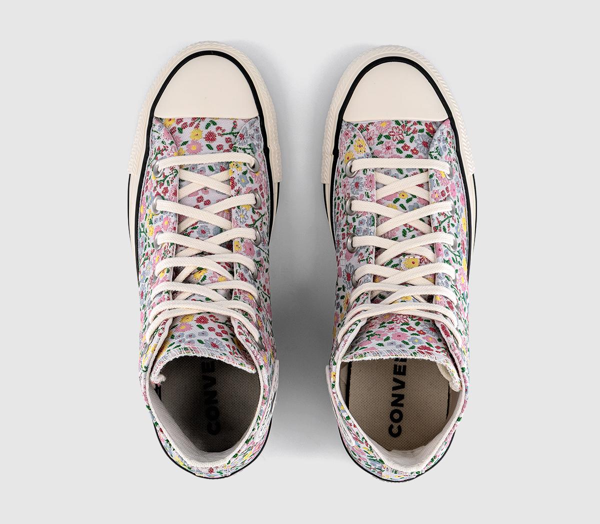 ConverseConverse All Star Hi TrainersFloral Egret Egret Cherry Balm