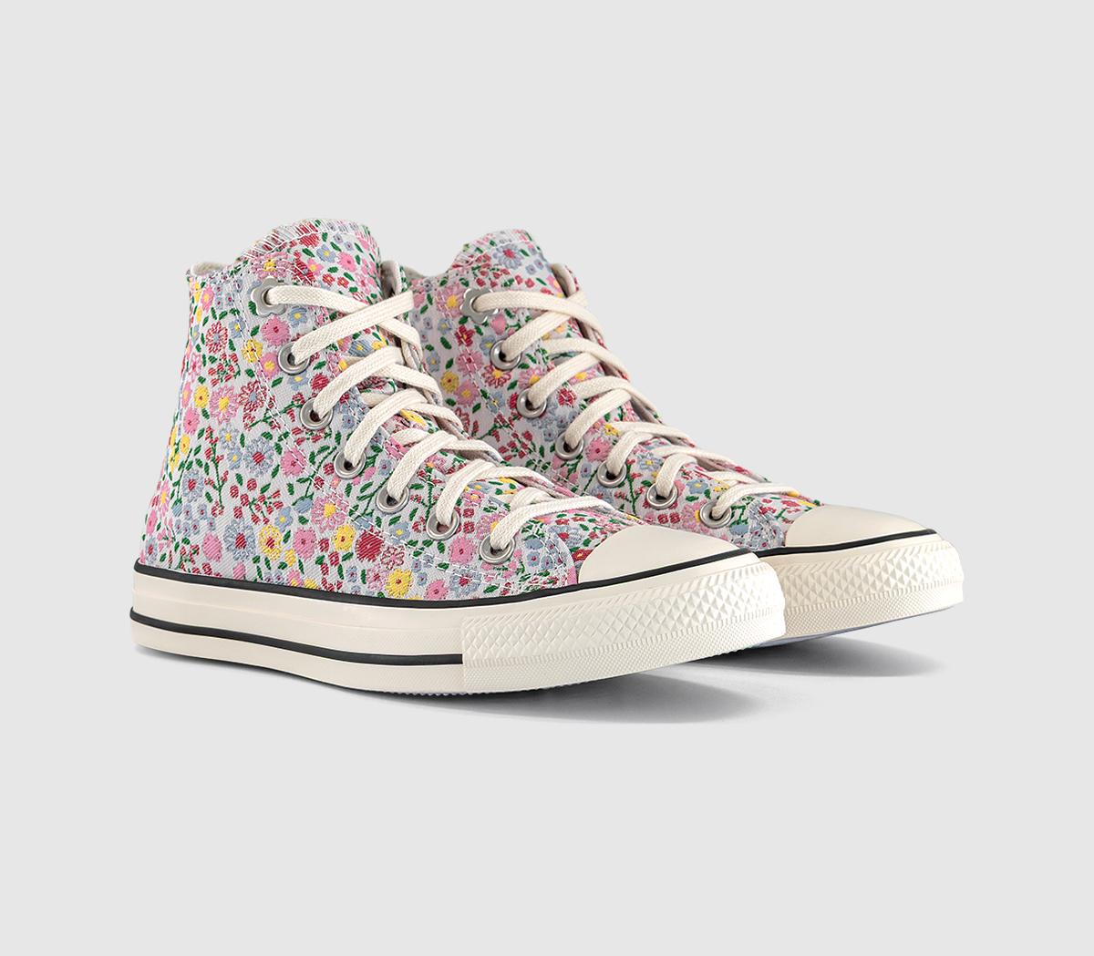 ConverseConverse All Star Hi TrainersFloral Egret Egret Cherry Balm