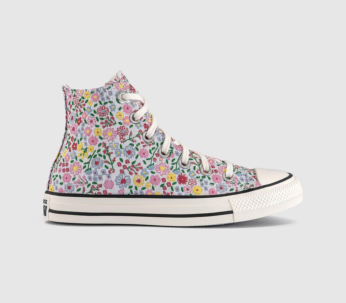 ConverseConverse All Star Hi TrainersFloral Egret Egret Cherry Balm