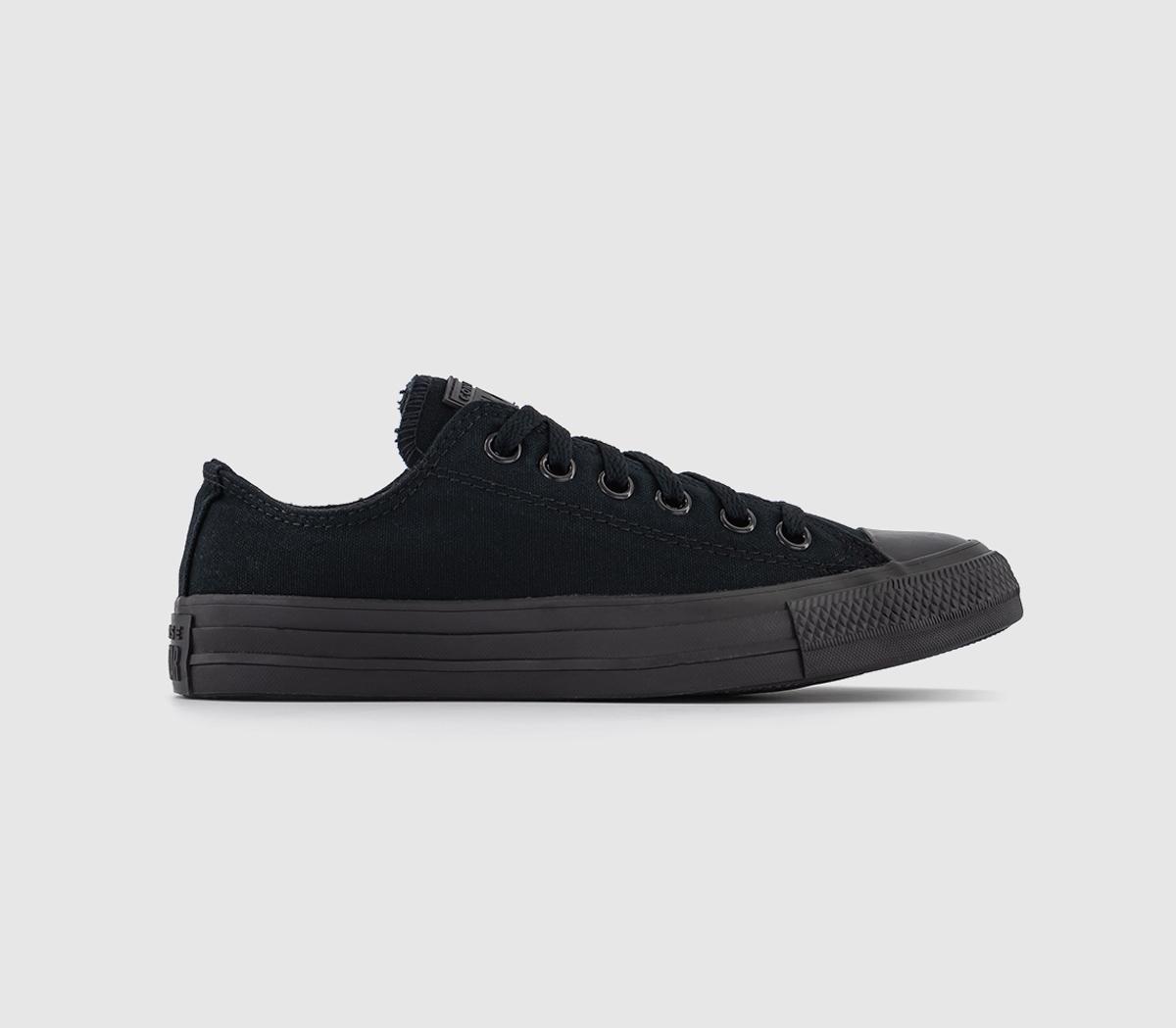 Black All Star Low Top Mono Canvas Trainers