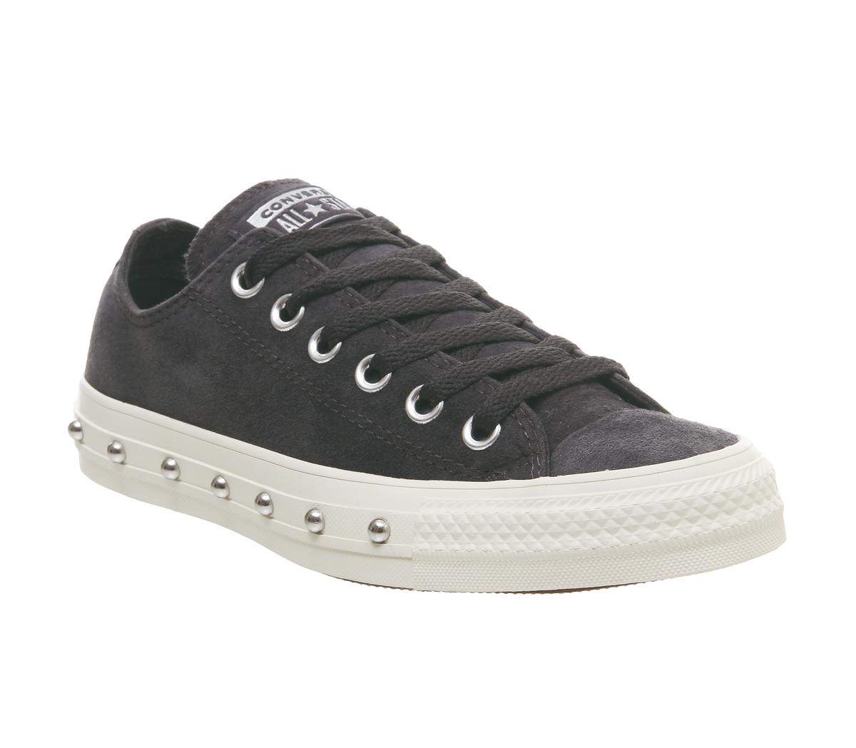 ConverseConverse All Star Low TrainersAlmost Black White Stud Exclusive