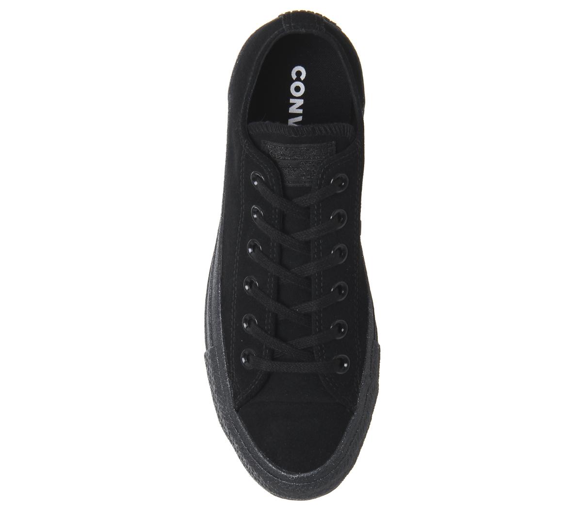 ConverseConverse All Star Low TrainersBlack Mono Glitter Exclusive