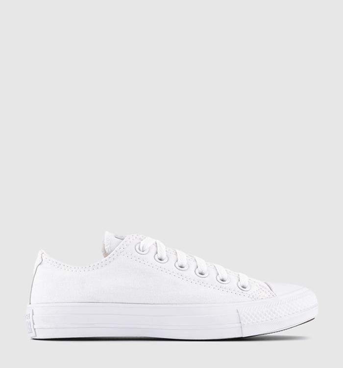 Converse All Star Low Trainers White Mono Canvas