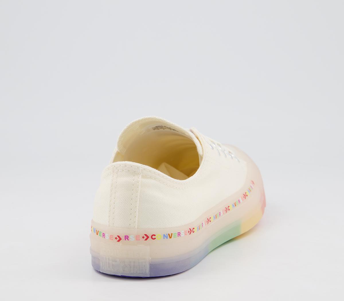 Converse Converse All Star Low Trainers Converse Converse All Star Low Trainers Egret White Rainbow Exclusive