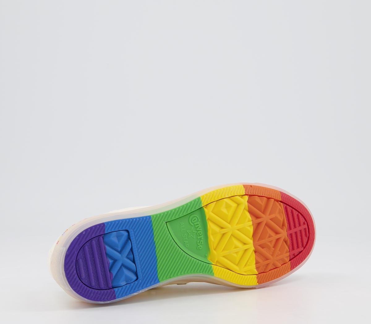 Converse Converse All Star Low Trainers Converse Converse All Star Low Trainers Egret White Rainbow Exclusive