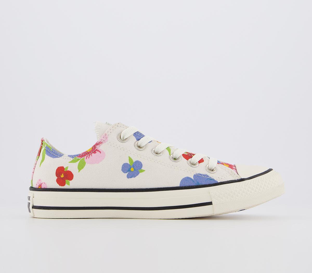 ConverseConverse All Star Low TrainersWhite Multi Egret Floral Exclusive