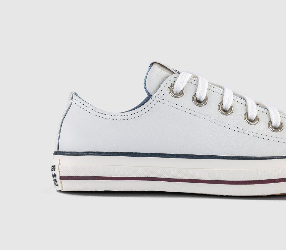 ConverseConverse All Star Low TrainersWhite Converse Egret Deep Bordeaux