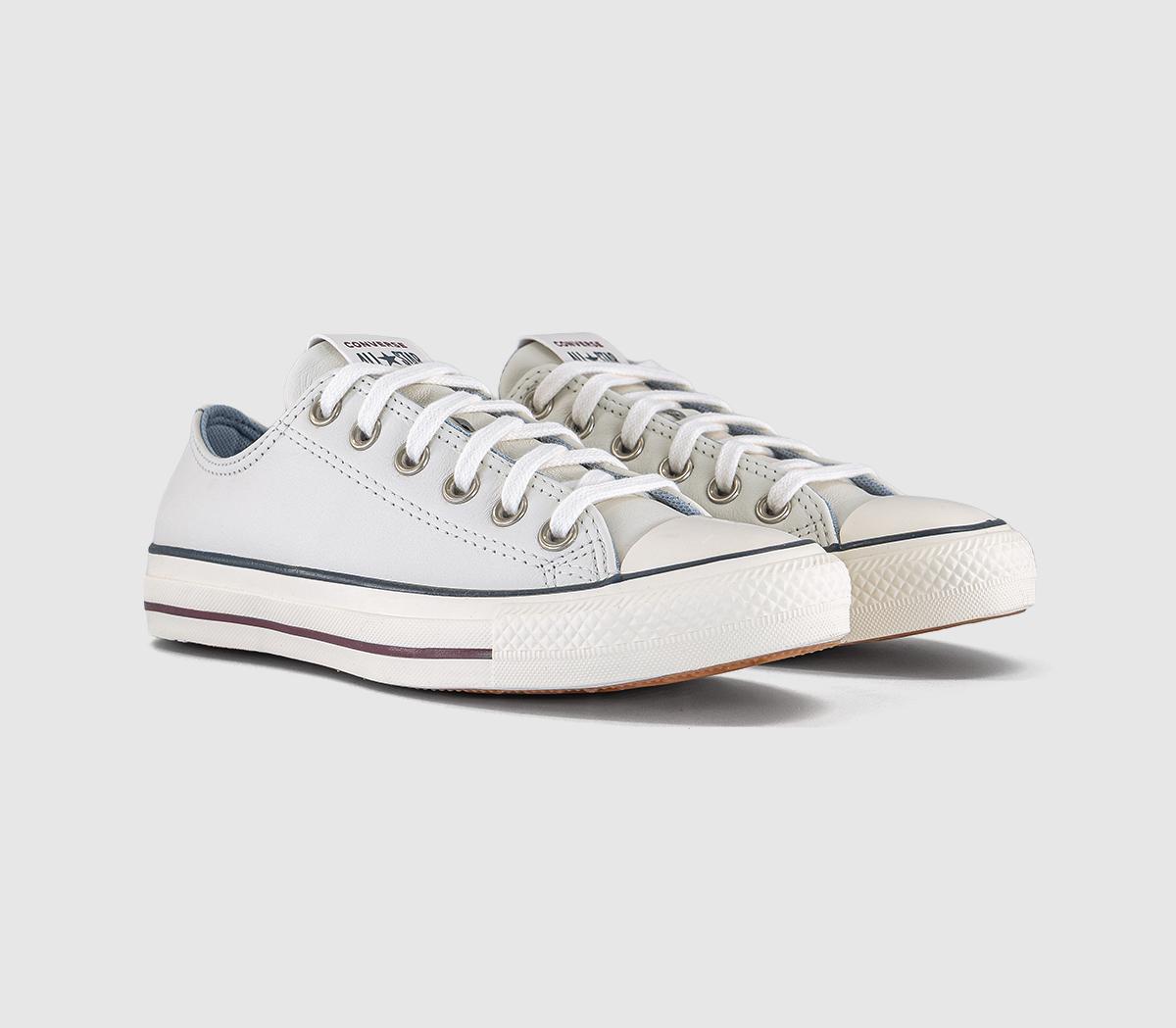 ConverseConverse All Star Low TrainersWhite Converse Egret Deep Bordeaux