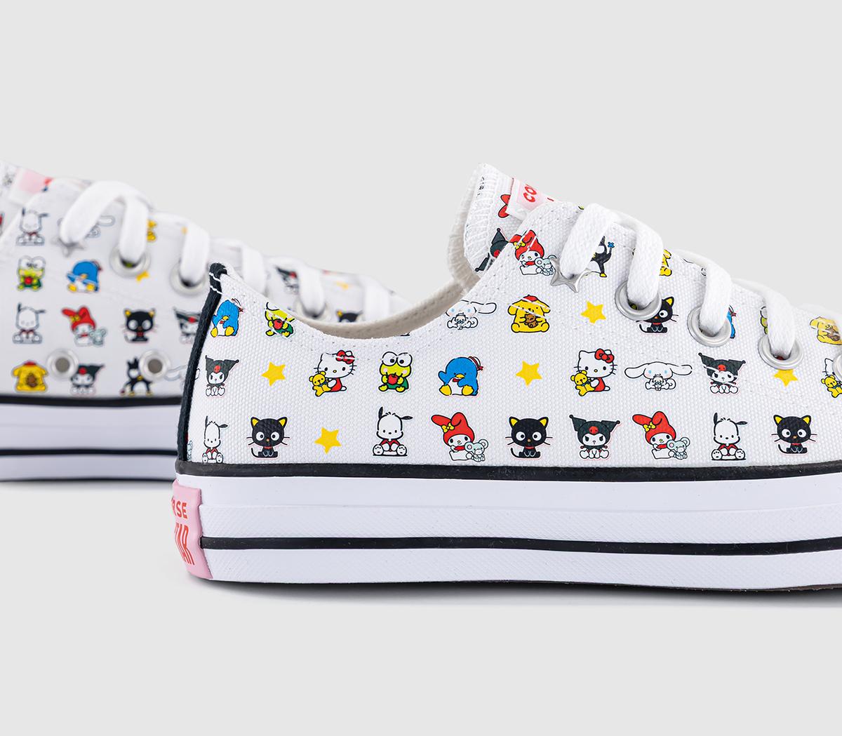 ConverseConverse x Hello Kitty All Star Low TrainersHello Kitty White Black Pink