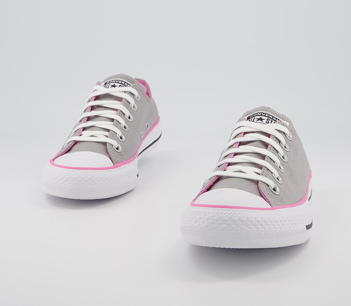 womens converse grey and pink