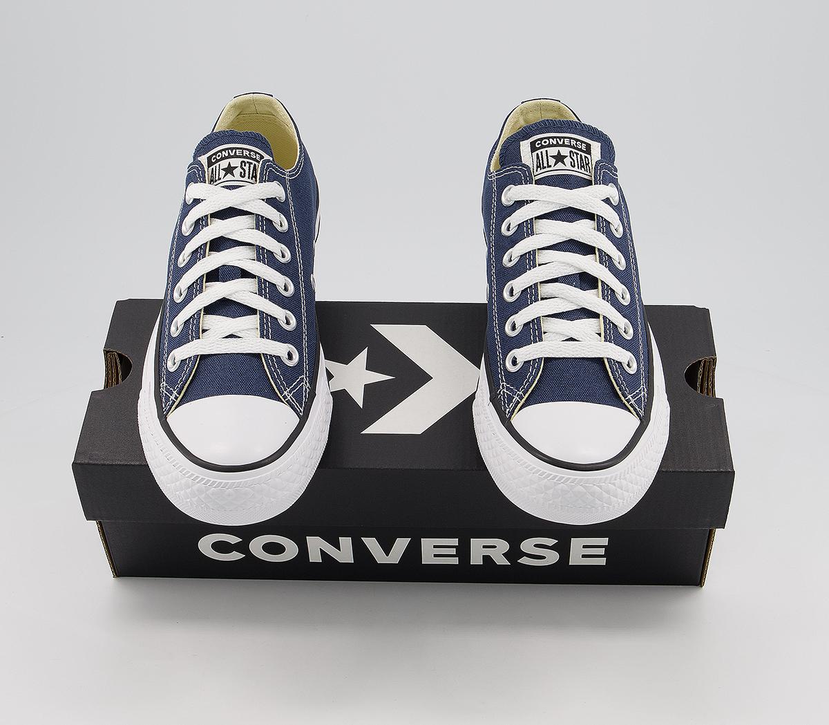 Converse All Star Low Trainers Converse All Star Low Trainers Navy Canvas
