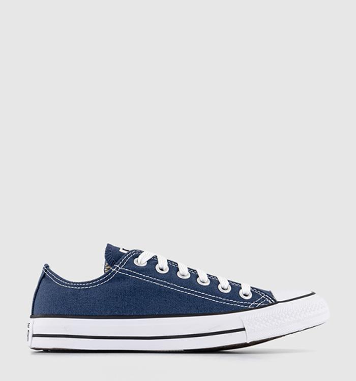 Blue low deals cut converse