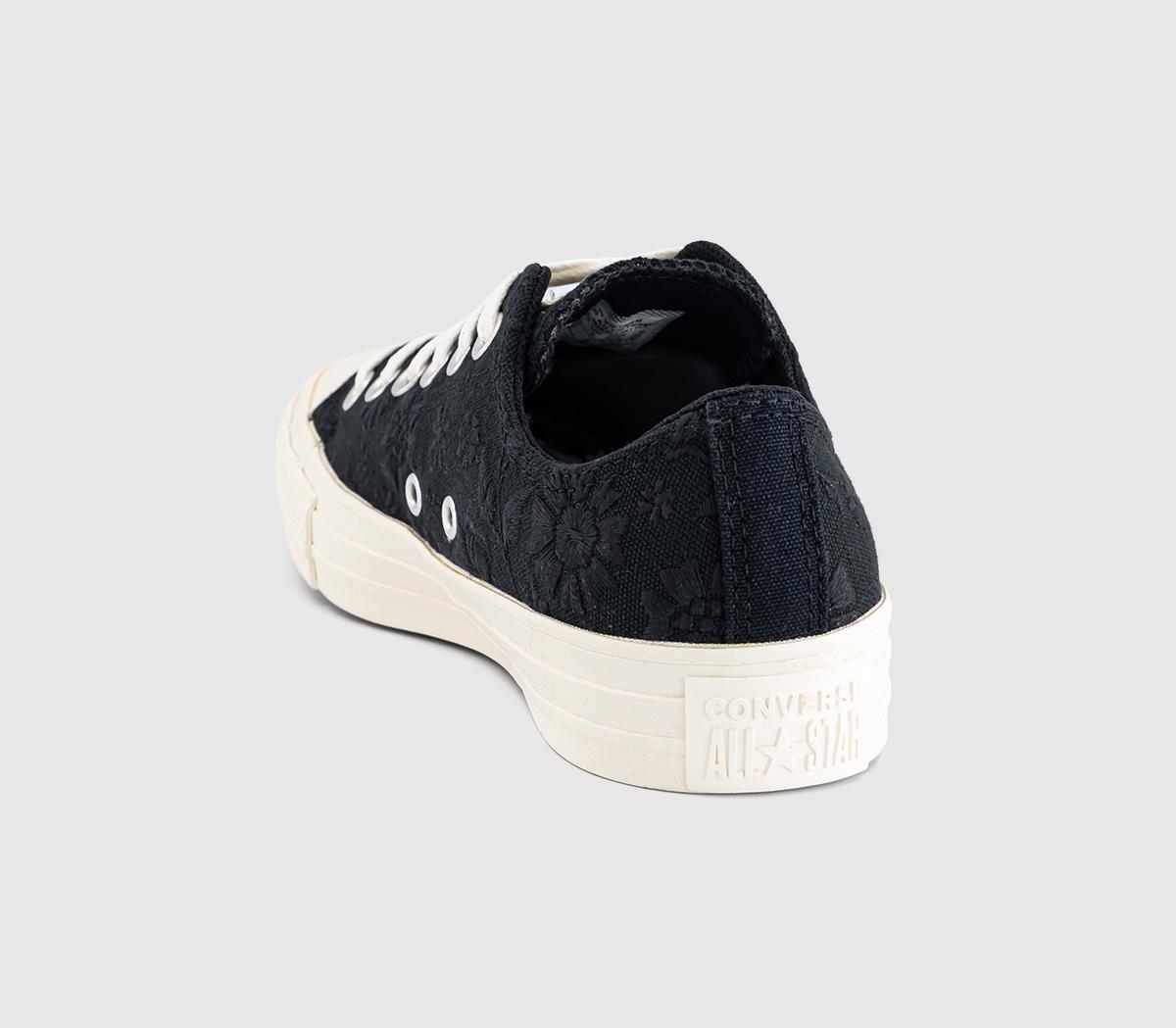 ConverseConverse All Star Low TrainersBlack Egret Black Flower
