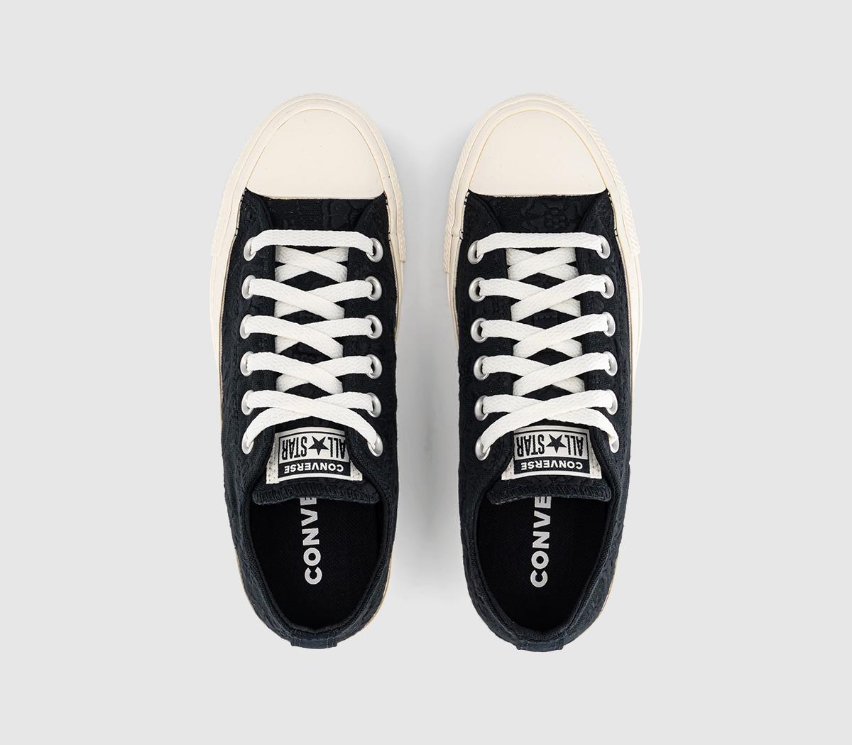 ConverseConverse All Star Low TrainersBlack Egret Black Flower