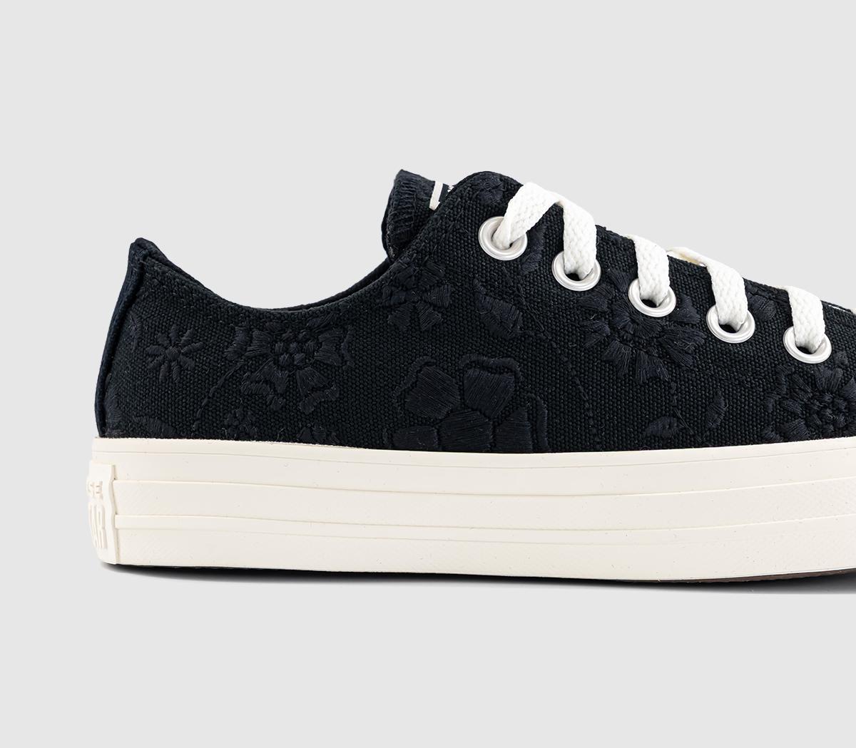 ConverseConverse All Star Low TrainersBlack Egret Black Flower