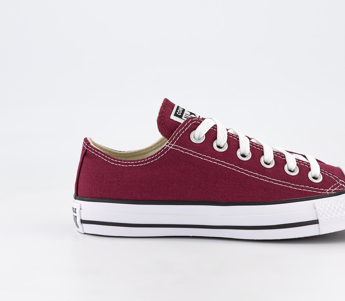 Converse All Star Low Trainers Converse All Star Low Trainers Maroon Canvas
