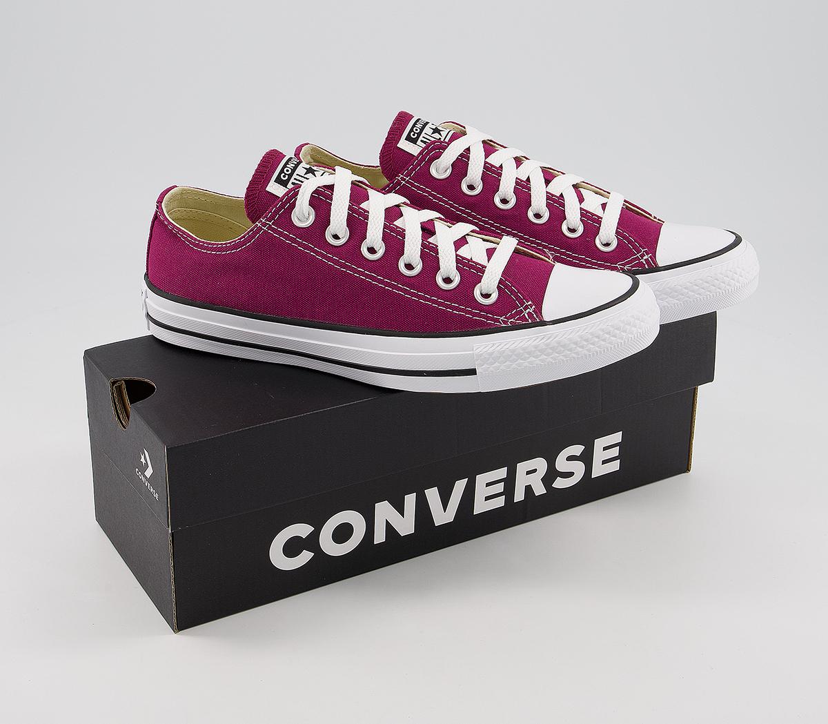 Converse All Star Low Trainers Converse All Star Low Trainers Maroon Canvas