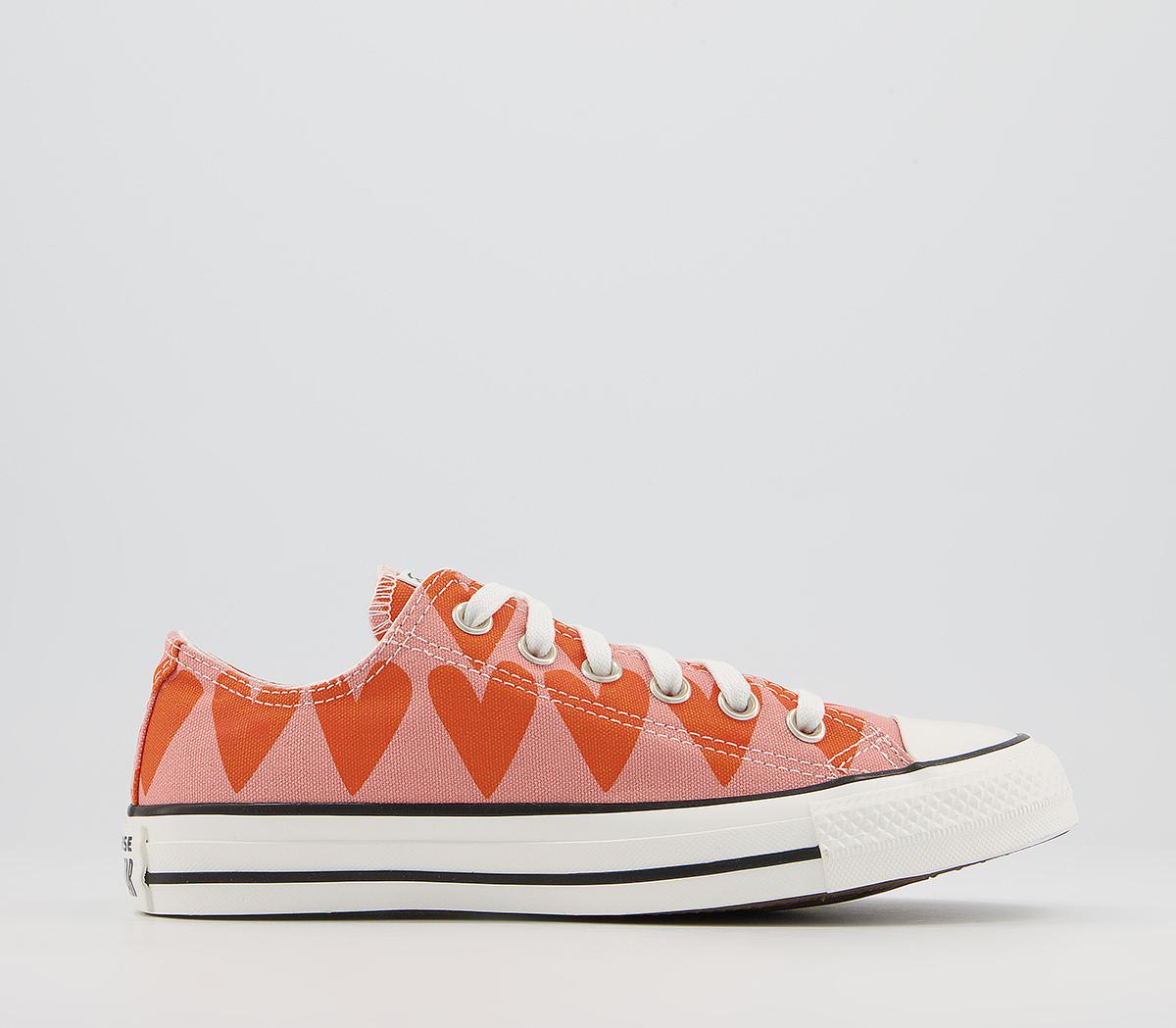 ConverseConverse All Star Low TrainersPink Gingered Heart Print