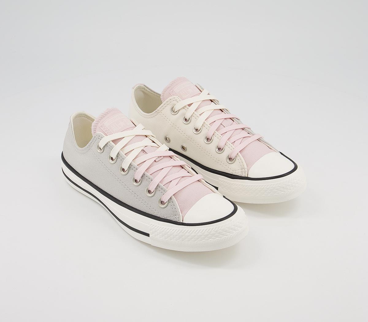 Converse Converse All Star Low Trainers Mouse Egret Barely Rose ...