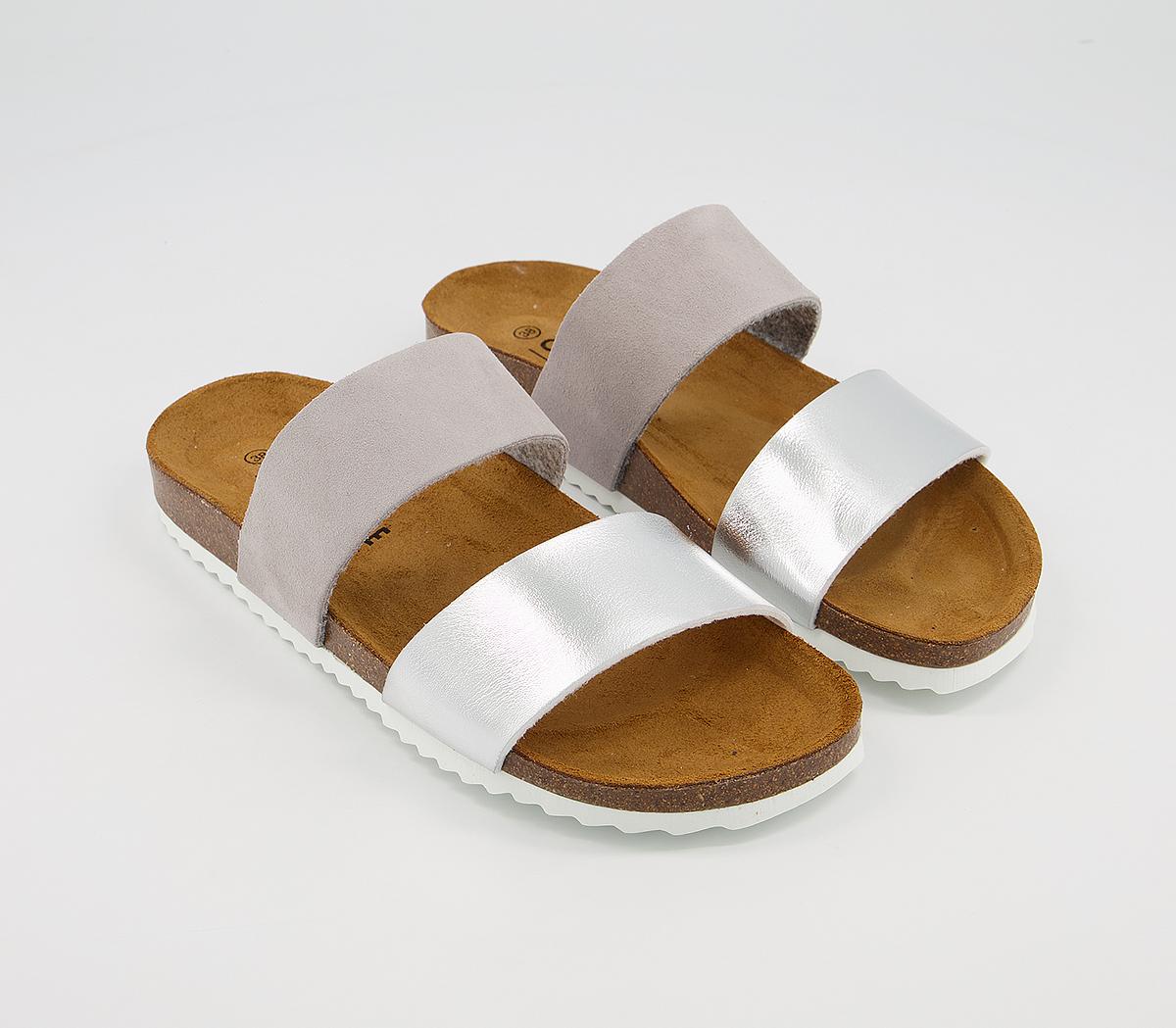 OFFICE Oslo 2 Sandals Grey Suede Mix - Women’s Sandals