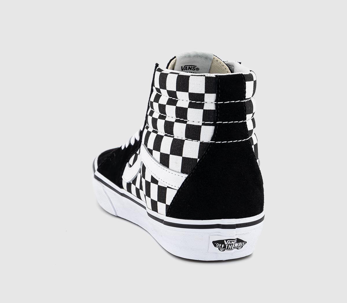 VansSk8 Hi TrainersBlack White Checkerboard