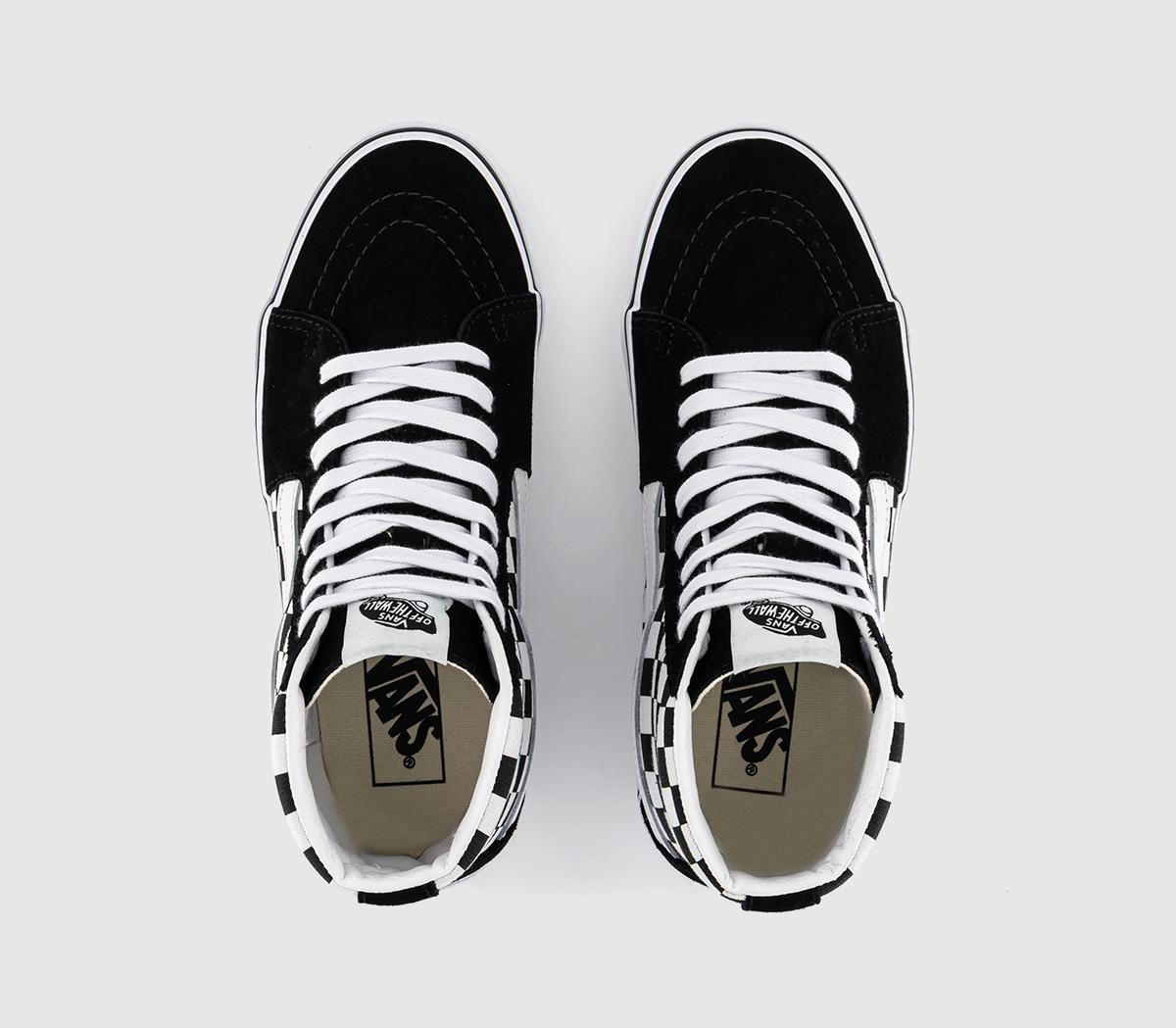 VansSk8 Hi TrainersBlack White Checkerboard