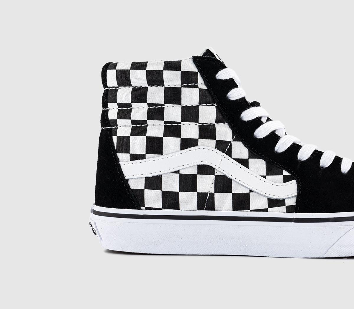 VansSk8 Hi TrainersBlack White Checkerboard