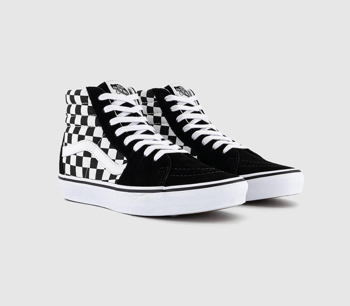 VansSk8 Hi TrainersBlack White Checkerboard