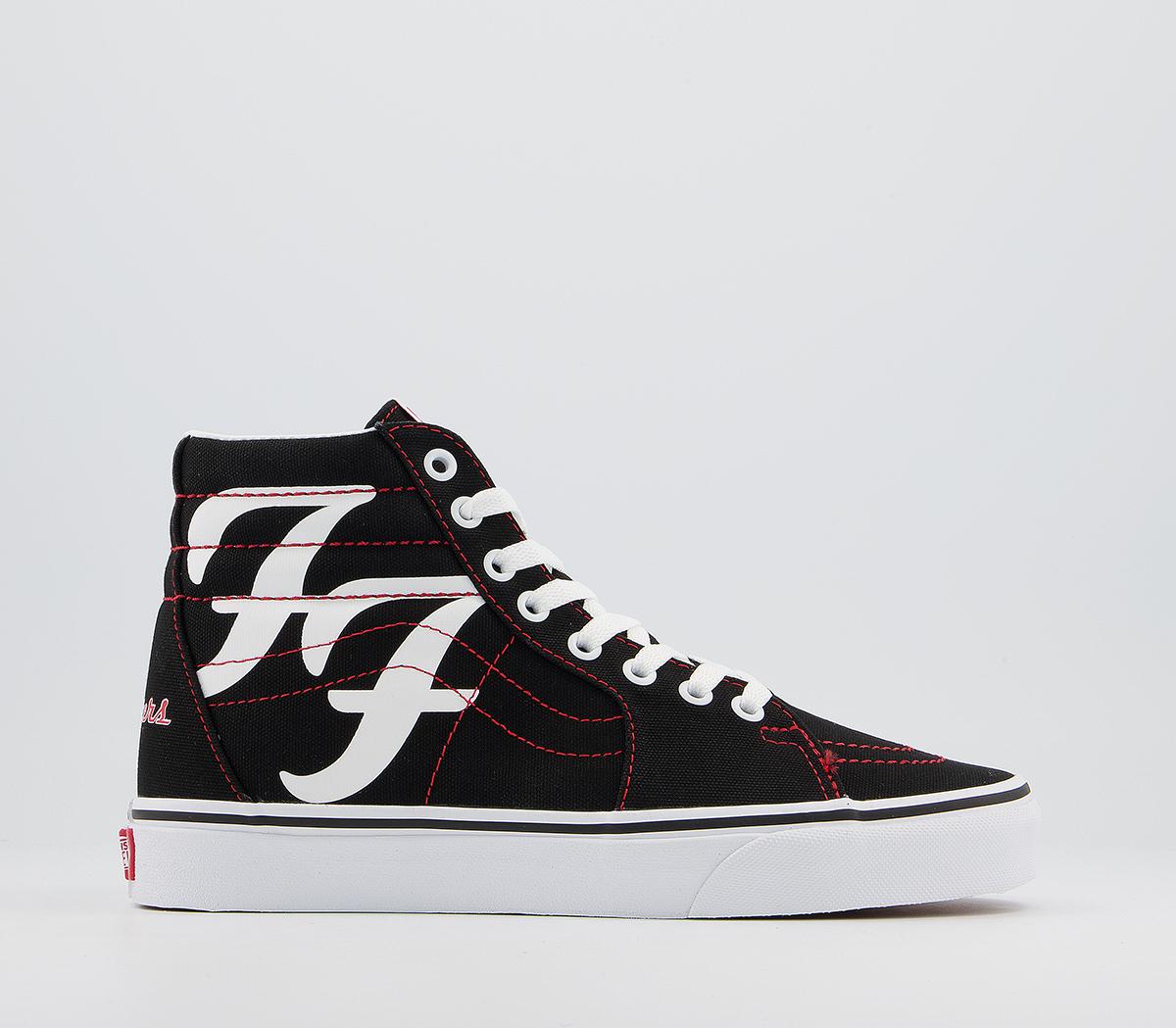 Vans Sk8 Hi Trainers Foo Fighters Black - Unisex Sports