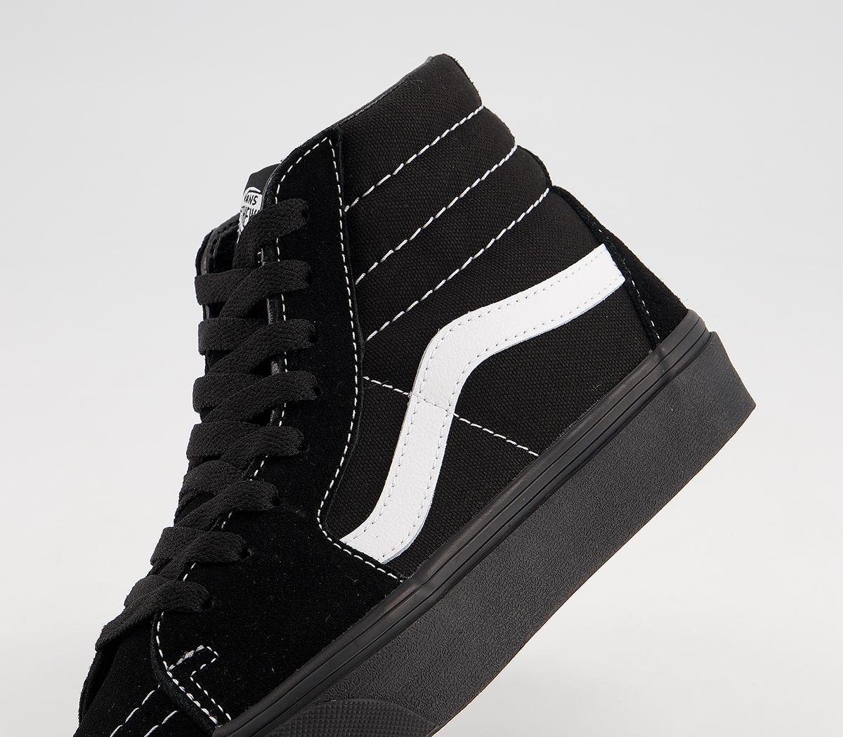 Vans Sk8 Hi Trainers Vans Sk8 Hi Trainers Suede Black Black White